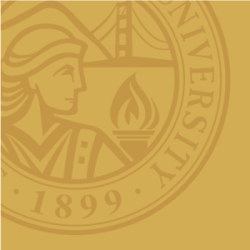 SF University 1899 seal in yellow